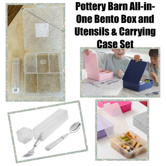 Pottery Barn Other Pottery Barn Allinone Bento Box And Utensils Carrying Case Set Poshmark